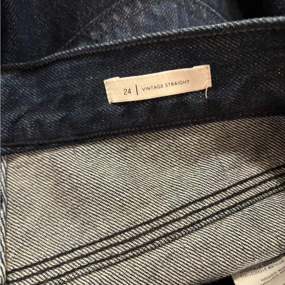 BLDWN | Two-Tone Vintage Straight Leg Crop Cotton Enigma Jeans Sz 24 - Picture 6 of 11